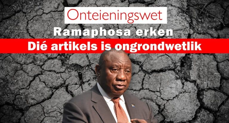 Ramaphosa erken artikels 19(2), (3) en (4) van Onteieningswet is ongrondwetlik