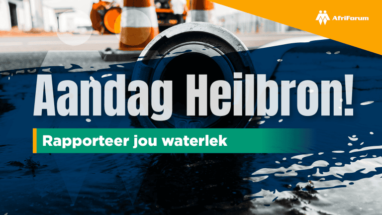 Aandag Heilbron: Rapporteer jou waterlek