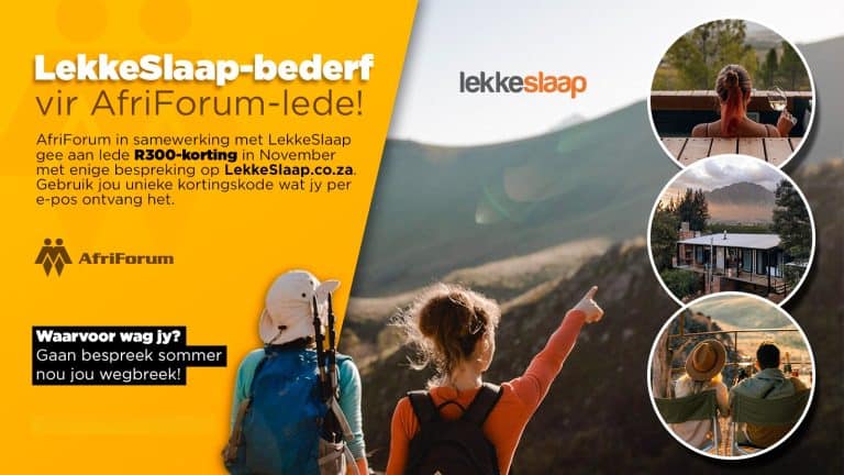 “Lekke” korting vir AfriForum-lede op LekkeSlaap