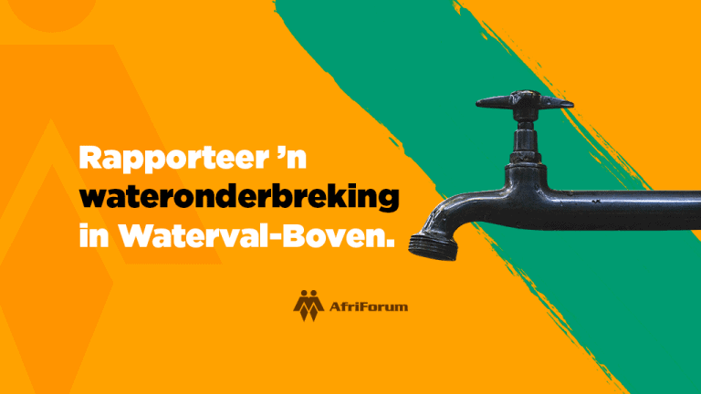 Rapporteer ’n wateronderbreking in Waterval-Boven